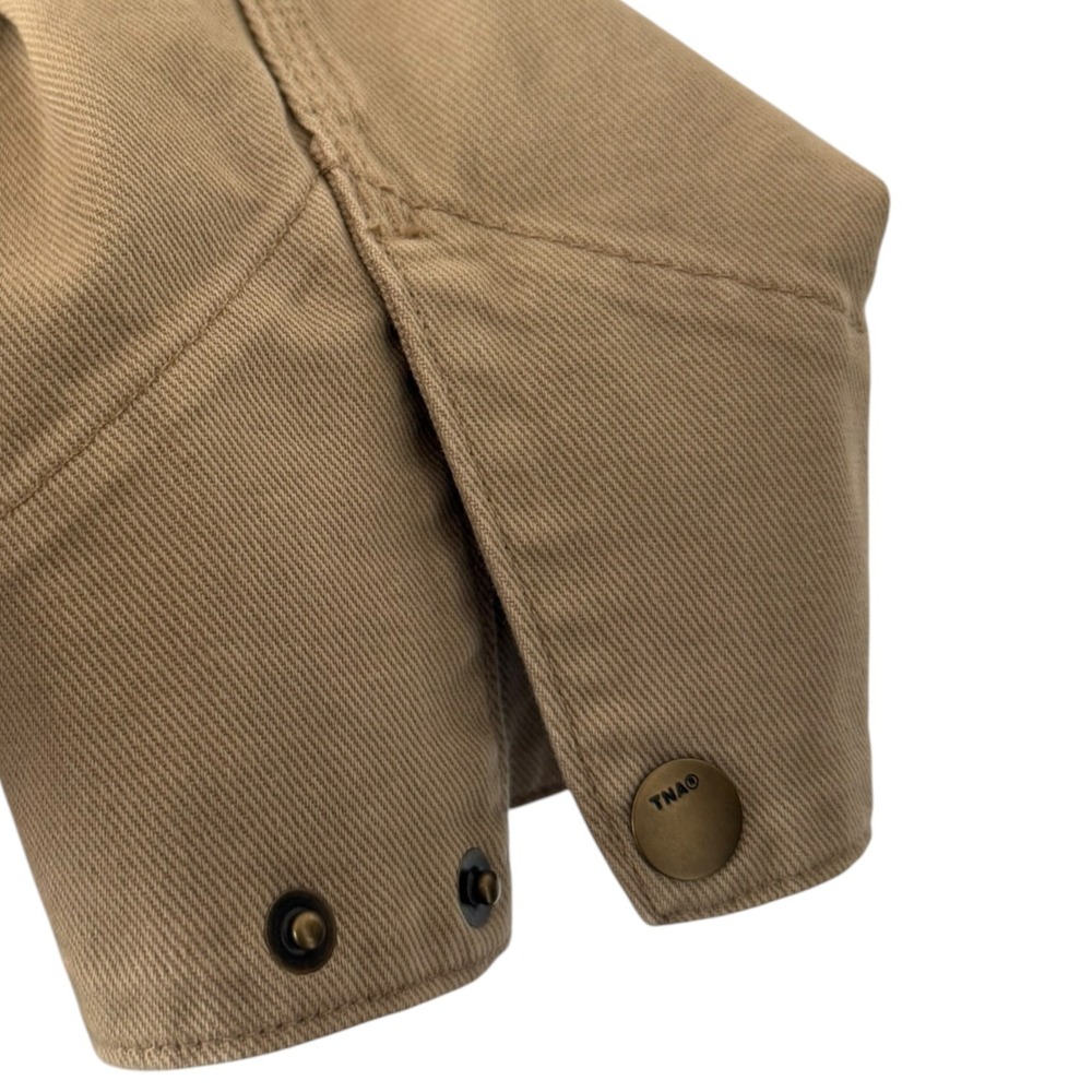 TNA Aritzia Chore Jacket Cotton Twill Utility Barnett Corduroy Collar Medium - Picture 8 of 10